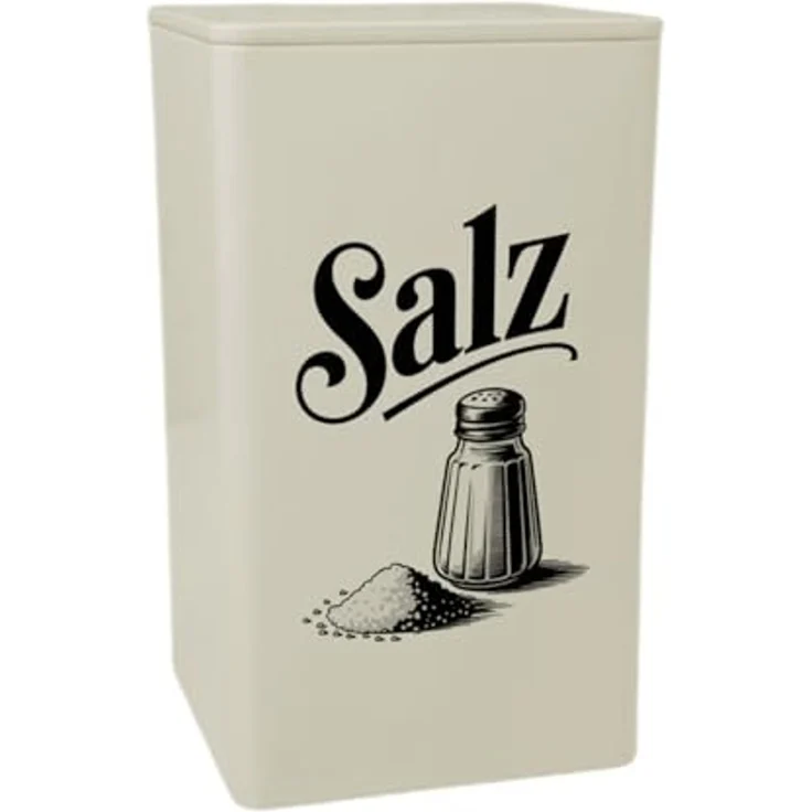 speecheese Aufbewahrungsdose Salz Vintage VorratsDose 900ml – Bild 1