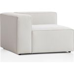 Traumnacht Genua Modular Sofa, individuell kombinierbare Wohnlandschaft, Sitzelement mit Armteil, rechts - strapazierfähiges Möbelgewebe, produziert nach deutschem Qualitätsstandard, weiß