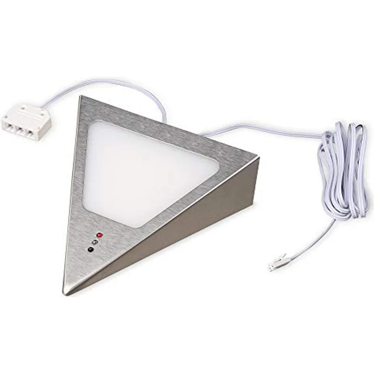kalb LED Unterbauleuchte Dreieck LED Unterbauleuchten mit Sensor, Warmweiß, dimmbar, Edelstahl, 2er Set warmweiß, warmweiß – Bild 8