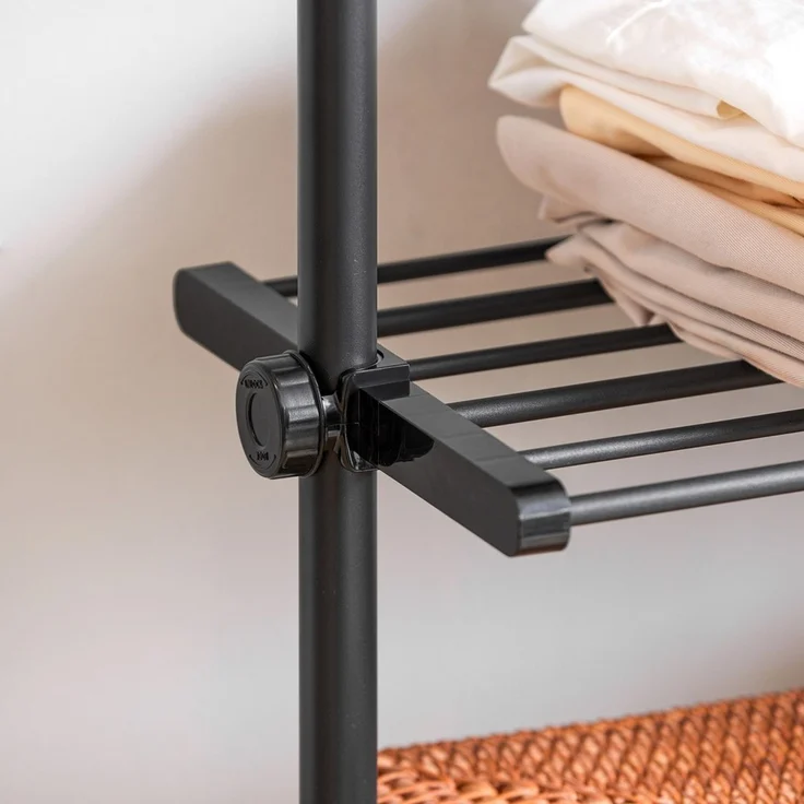 SoBuy KLS07-SCH Garderobenständer, Metall, Pulverbeschichtung, Schwarz, 52 x 233 x 16,5 cm – Bild 7