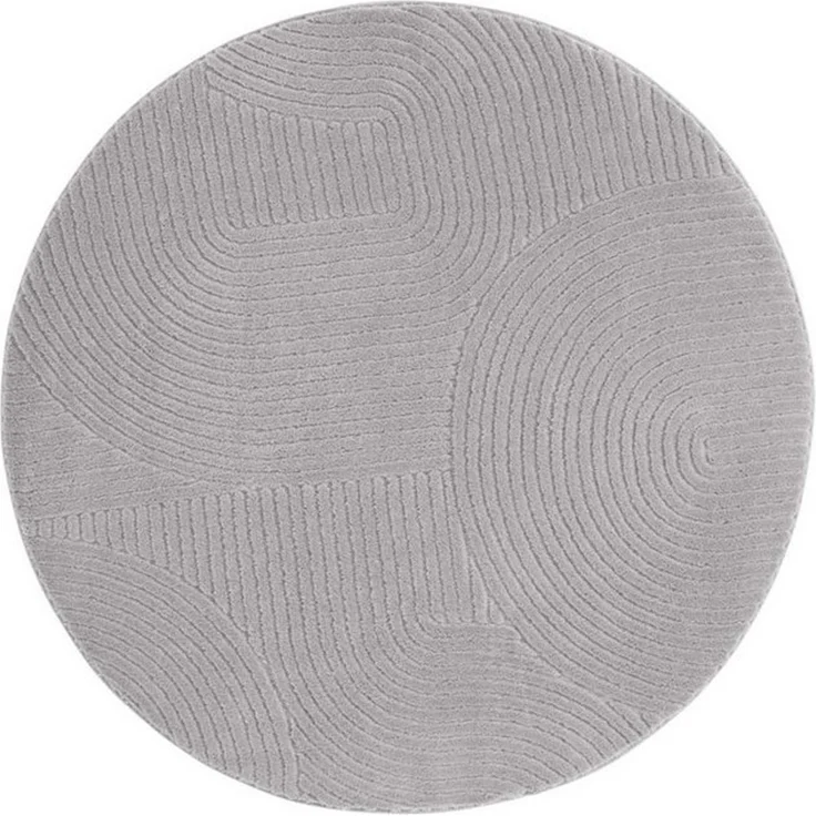 TaraCarpet Teppich TaraCarpet Homestyle 390 Wellen, rechteckig, Höhe: 10 mm, Felloptik hoch-tief weich waschbar Welle grau 50x80 – Bild 2