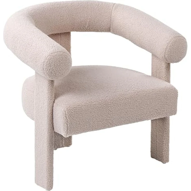 Sessel ILBRO Bouclé Hellbeige – Bild 4