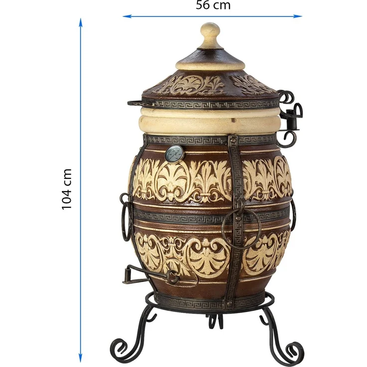Tandoor Salam aus Schamott mit Zubehör Classic 7-teilig – Bild 6