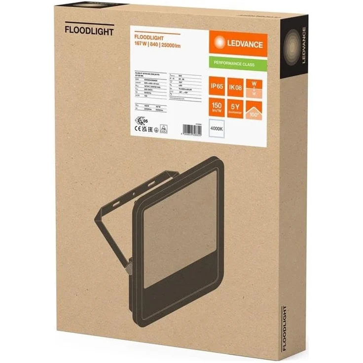 LEDVANCE FLOODLIGHT FL 250 P 167W 25KLM 840 PS SY100 BK – Bild 2