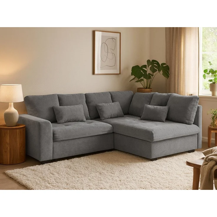 Beautysofa Ecksofa RAMO mit Schlaffunktion 160x200 cm, im Set mit Topper – Bild 5