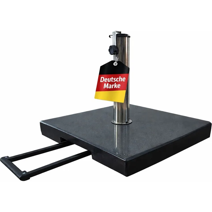 Gardissimo MOVE 50kg Schirmständer Granitständer mit Trolley-Funktion & Rollen schwarz