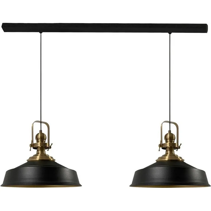 Bamyum Pendelleuchte Asletl Hängelampe aus Metall 2 Flammige, E27, Vintage Lampe, ohne Leuchtmittel