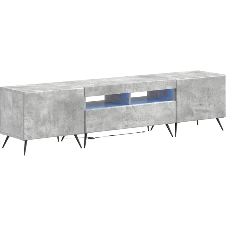 vidaXL LED-TV-Schrank BREDA 3 stk. Betongrau Holzwerkstoff 3416923 – Bild 2