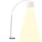 Brilliant Leuchten No. 13258-05 Bogenstandleuchte Clarie eisen weiß