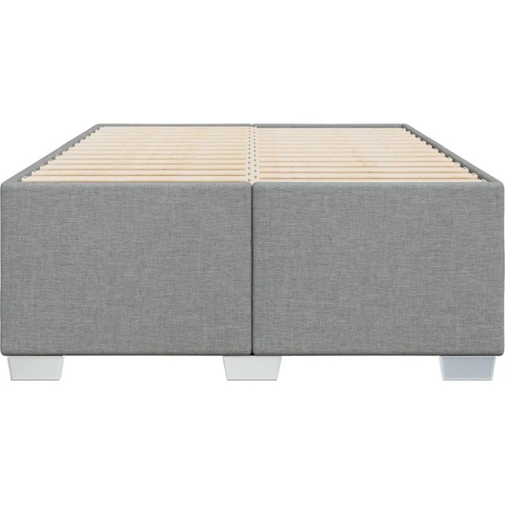 vidaXL Bettgestell ohne Matratze Hellgrau 120x190 cm Stoff 3284457 – Bild 3