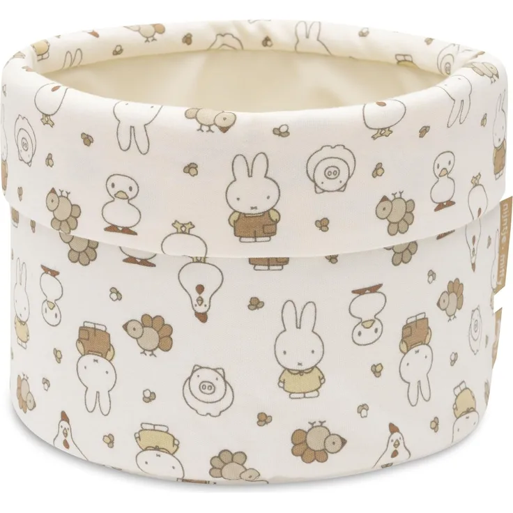 Jollein Pflegekörbchen – Miffy Family Farm – Aufbewahrungskorb Wickeltisch – Wickeltisch Organizer – Wickeltisch Zubehör – 14x18 cm