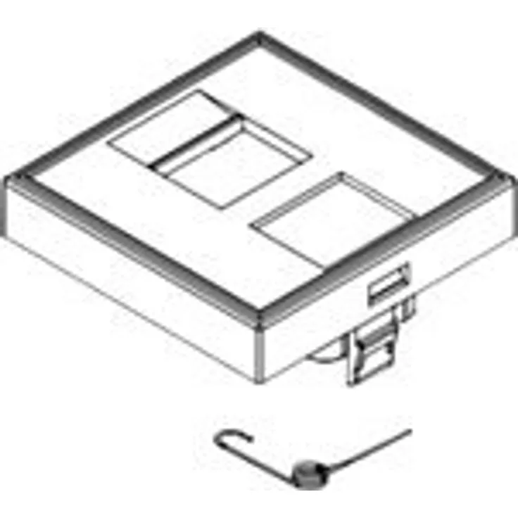Equip Unterputzdose Einsatz French 1 Keystone 45x45 RAL9010 Polybeutel