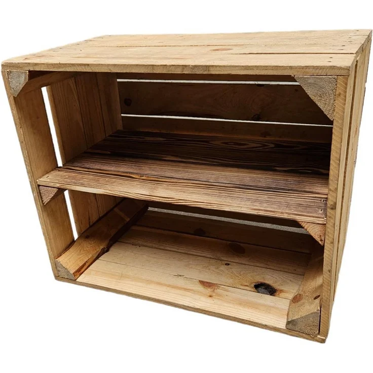 Holzkiste Obstkiste Vintage 50x40x30cm Boden Lang – Bild 4