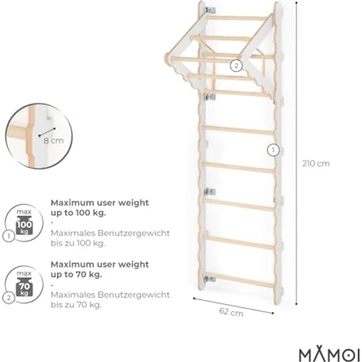 MAMOI 'Sprossenwand für Kinder', Klettergerüst, ab 3 Jahren – Bild 4