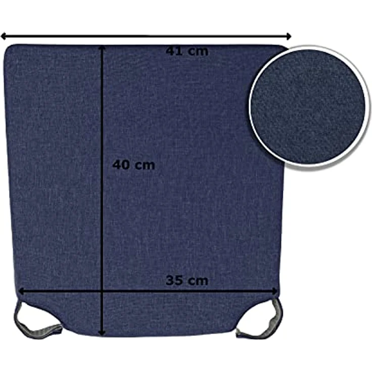 sunnypillow Stuhlkissen 4er Set Kissen Maße: 42 (vorne), 35 (hinten) x 40 x 5 cm – Bild 5