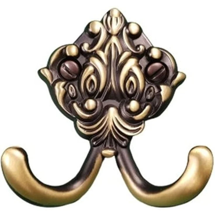 livingpoint24 Garderobenhaken Kleiderhaken Altmessing, Garderobenhaken Bronze antik, Wandhaken – Bild 1