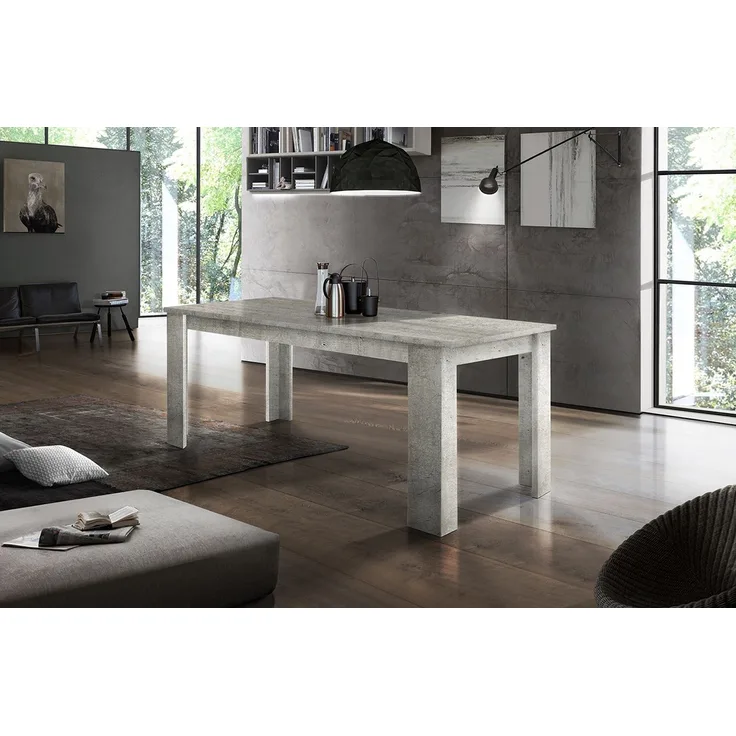 Esstisch >Jesolo< in Beton hell - 140x75x90cm (BxHxT)