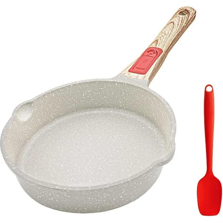Bratpfanne 24cm Antihaft Pfanne mit Deckel abnehmbarer Griff Herdarten