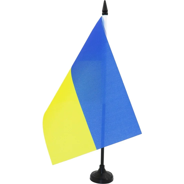AZ FLAG - Tischflagge Ukraine - 21x14 cm - Ukrainische Tischfahne 14 x 21 Cm - Flaggen