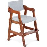 Ezebaby Hochstuhl, Buchenholz Kinderstuhl, 6 Stufen höhenverstellbar Lehrstuhl, Stabil & Sicher bis 90 kg für Kinder und Erwachsener