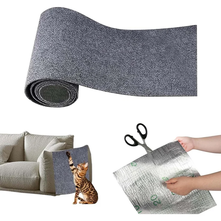 Coonoor Kratzmatte Katze Wand Selbstklebend Kratzschutz Sofa Katze, Kratzteppich Ecke DIY – Bild 1