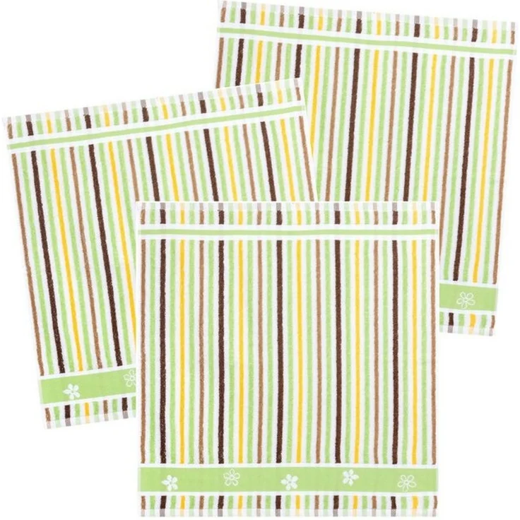 Kracht Geschirrtuch Blümchen, (Set, 3-tlg, 3-teilig), Frottee Küchenhandtücher (3 Stück) ca. 50x50cm Baumwolle – Bild 2