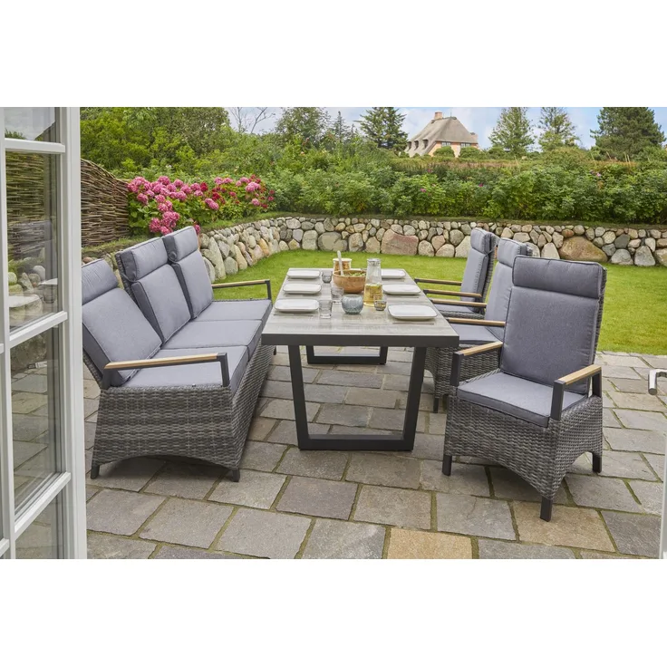 LC Garden »Keramo« Teak Living 3er Sofa Dreisitzer