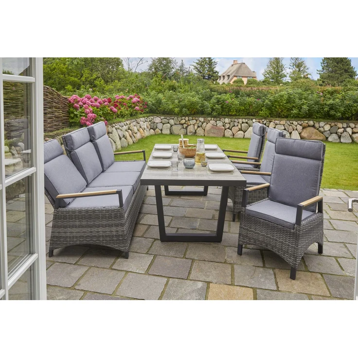 LC Garden »Keramo« Teak Living 3er Sofa Dreisitzer – Bild 1