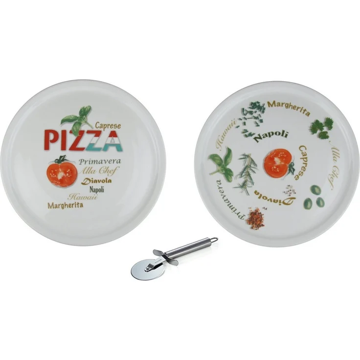 Retsch Arzberg Pizzateller Ø 30cm mit Dekor Set, (2 St), aus Porzellan spülmaschinengeeignet, pro Set 2 verschiedene Motive – Bild 1