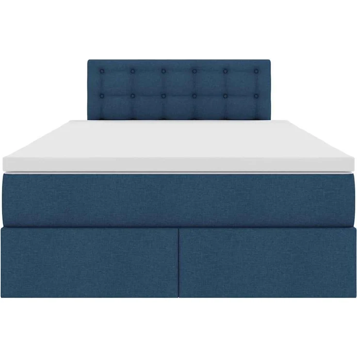 vidaXL LED-Speicherbett mit Matratze Blau 120 x 190 cm Stoff 3371261 – Bild 8