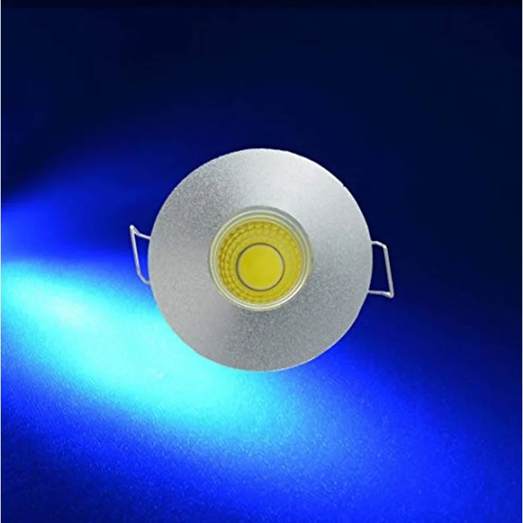 3W Mini LED Einbaustrahler Einbauleuchte klein einbau strahler Spot inkl. Trafo Blau – Bild 1