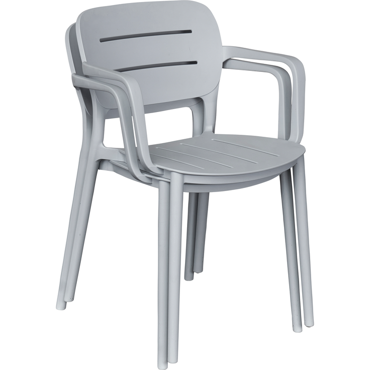 VETI Stapelstuhl, Farbe: grau Gestell: Polypropylen-Kunststoff – Bild 6