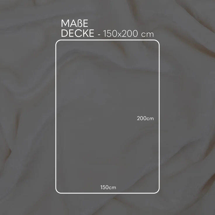 Kuscheldecke Cashmere Touch 150x200cm ( Off White ) Flauschige Wohndecke für Sofa, Couch und Bett, Tagesdecke OEKO-TEX - Sofaüberwurf – Bild 3