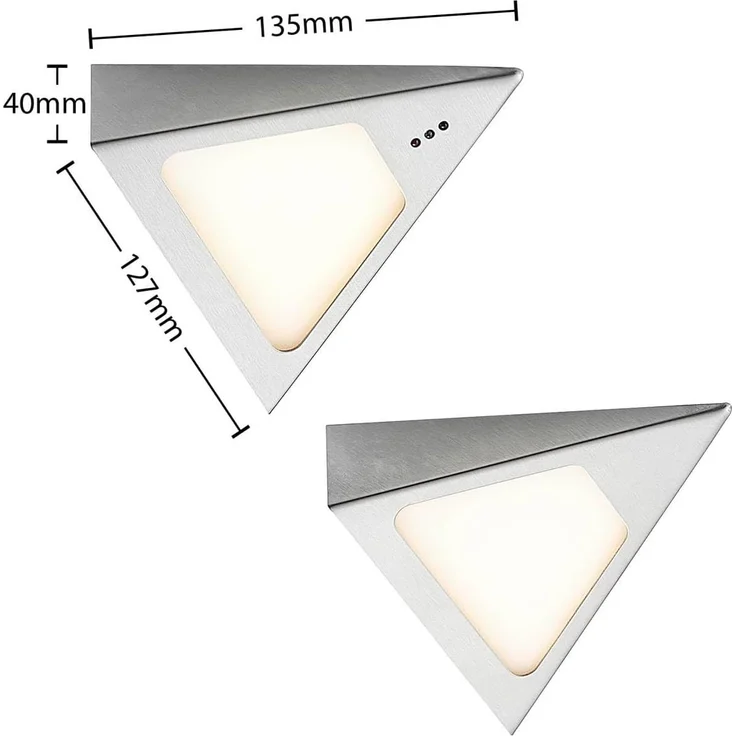 Prios Unterschrankleuchte Odia, Enthalten, 2 x 3 W LED, warmweiß – Bild 5