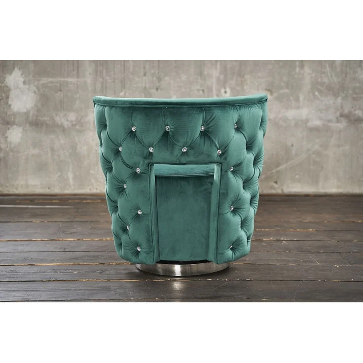 KAWOLA Sessel SENSO Stoff Velvet grün 77 x 67 x 77 cm – Bild 4