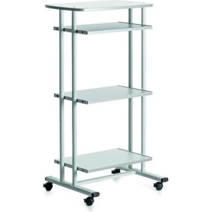 Rocada Computertisch 5220V22 R522096 3Fächer 68x126x49cm silber – Bild 1