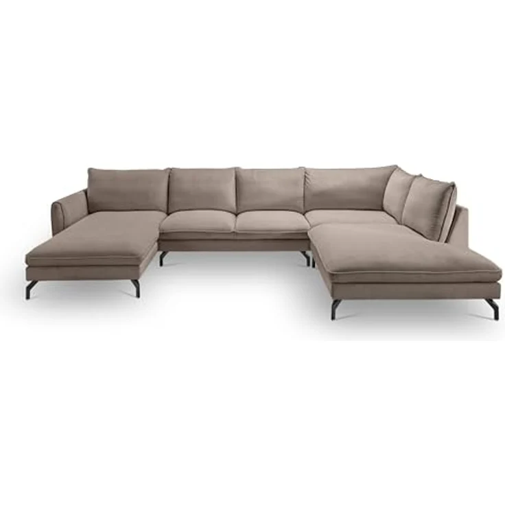 Ecksofa (B/H/T: 361x87x202 cm) in Braun-beige – Bild 4