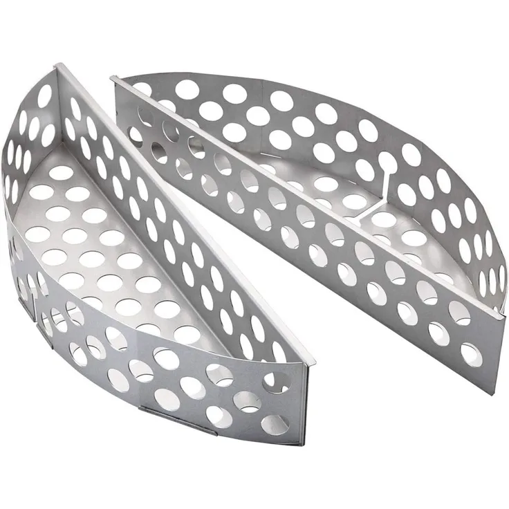 Rösle 'F60/F60 AIR' Kohlekorb 2-tlg, Stahl silber, 40 x 11,5 x 8 cm