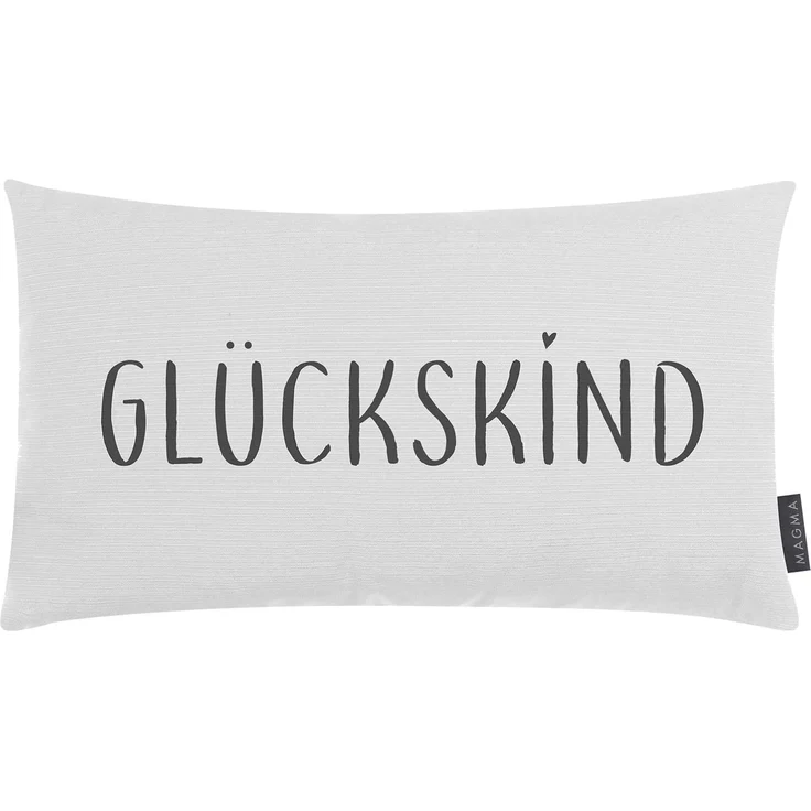MAGMA Kissen GLÜCKSKIND weiß BH 50x30 cm weiß Dekokissen
