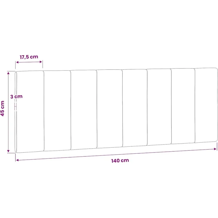 vidaXL Kopfteil-Kissen "Hanko" Dunkelgrün 140 cm Samt Grün – Bild 10