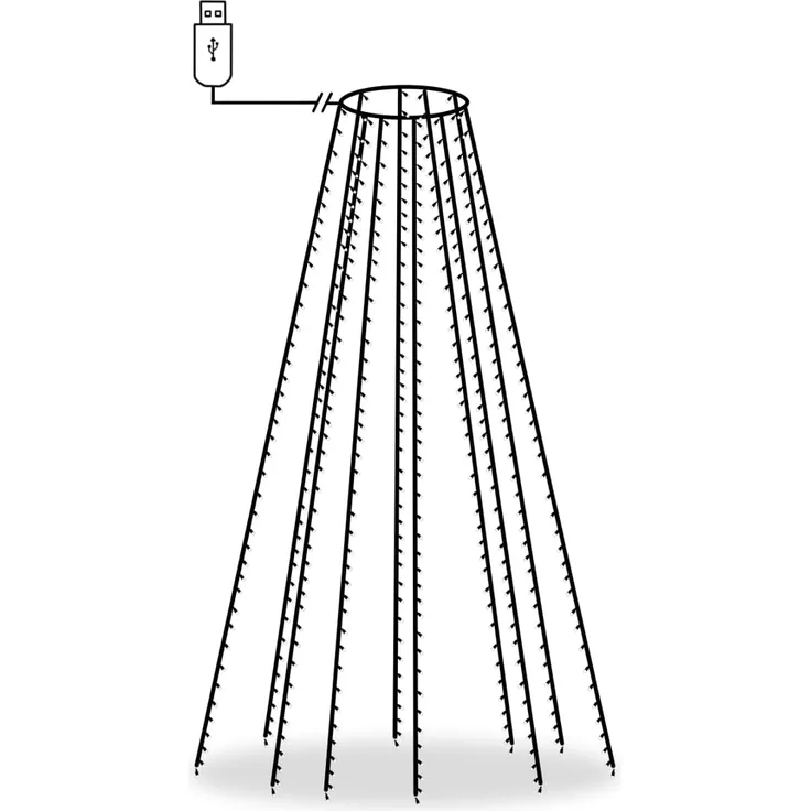 vidaXL Weihnachtsbaum-Beleuchtung 500 LEDs Mehrfarbig 500 cm 328899