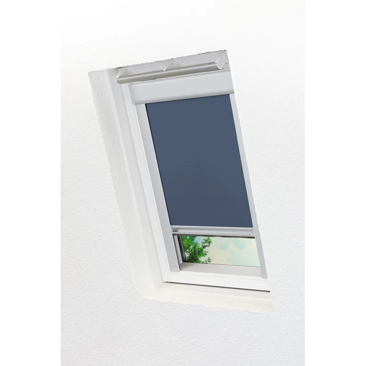 Lysel - Qualitätsdachfensterrollo abdunkelnd dunkelblau Rollo geeignet für Velux Dachfenster CK02, (B x H) 38.30cm x 59.50cm in blau/dunkelblau – Bild 1