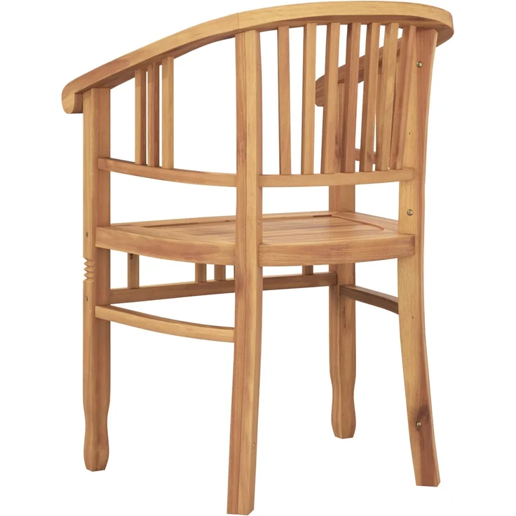 vidaXL Stuhl 2 pcs Braun 63 x 58 x 89 cm Massivholz Teak 42008383 – Bild 6