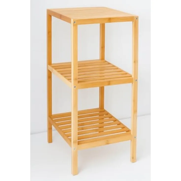 hausleben Regal Bambus mit 3 Böden, 1-tlg, 77x30x33 cm, umweltfreundlich