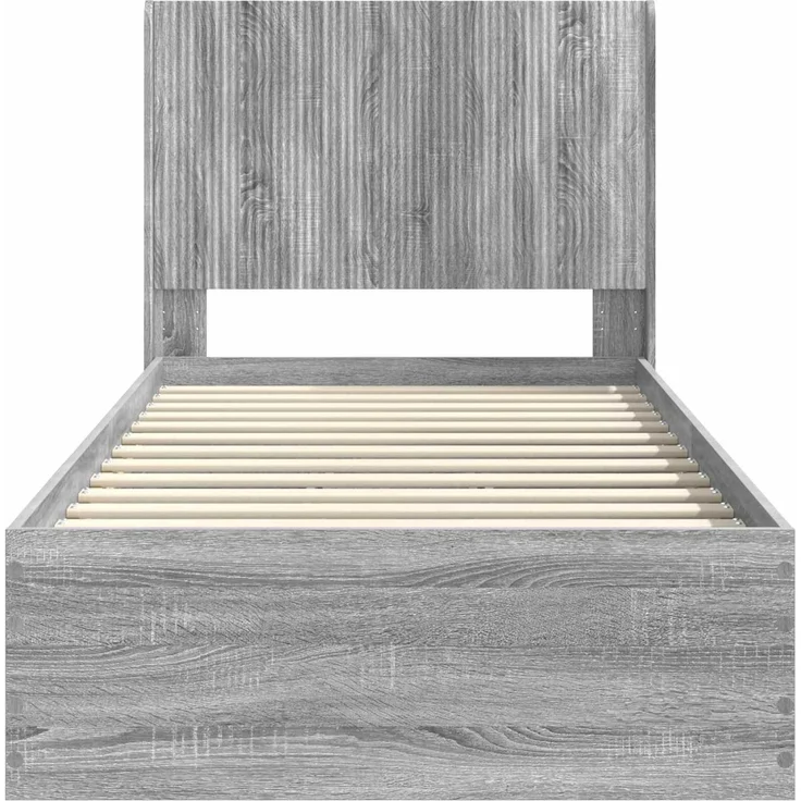 vidaXL Bettgestell mit Stauraum und Kopfteil Grau Sonoma Holzwerkstoff 3414154 – Bild 6