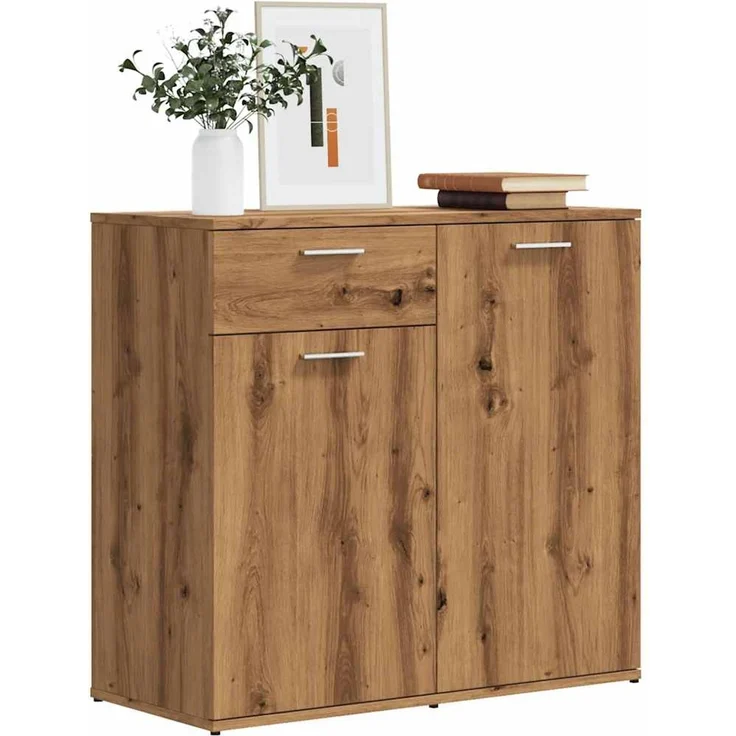 vidaXL Sideboard Artisan-Eiche 80x36x75 cm Holzwerkstoff 856007 – Bild 3