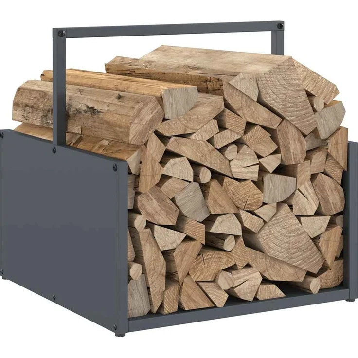 vidaXL Brennholzregal Anthrazit 40x40x40 cm Kaltgewalzter Stahl 864273 – Bild 4