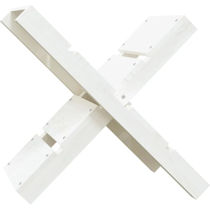 vidaXL Kaminholzhalter Weiß 47x39,5x48 cm Massivholz Kiefer 822448 – Bild 2