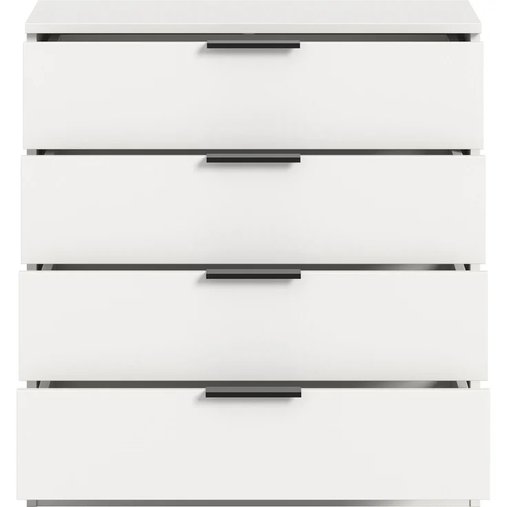 Kommode (B/H/T: 74x80x35 cm) in weiß – Bild 3