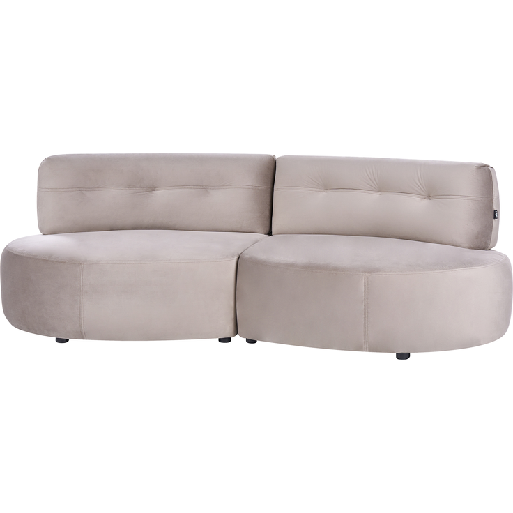 Sofa 3-Sitzer LAERDAL Samtstoff Taupe – Bild 4